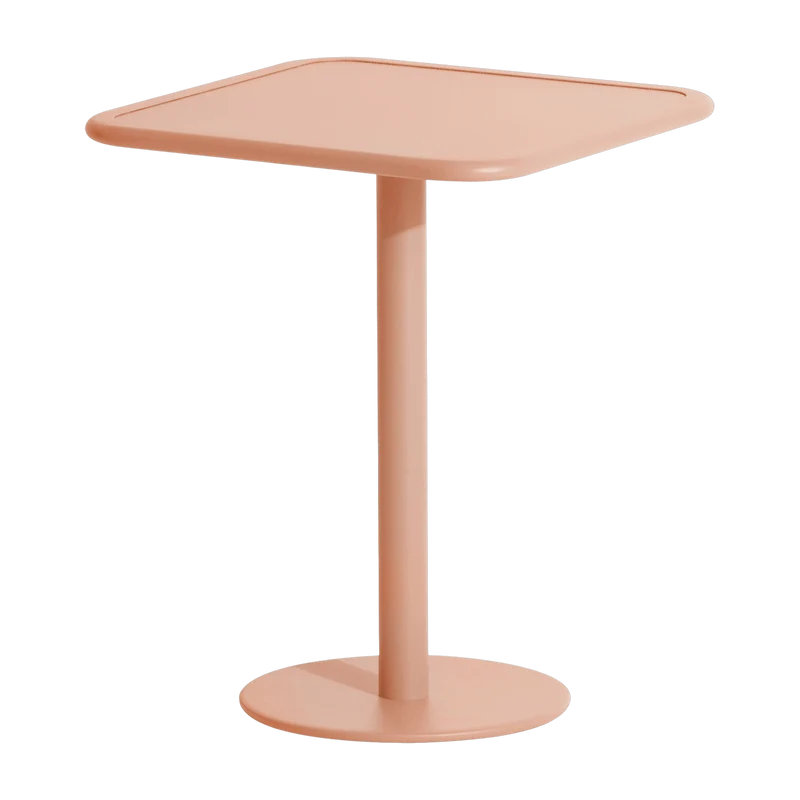 Table de bistrot carrée outdoor rose blush Week end - Petite friture