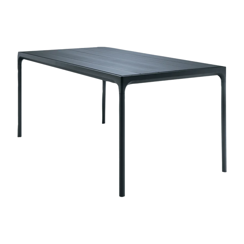 Table rectangulaire 160x90 cm en métal noir FOUR - Houe