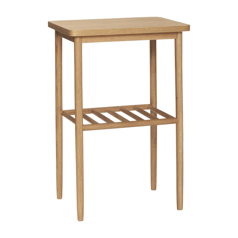 Table de console en chêne naturel avec étagère à barreaux - Hübsch