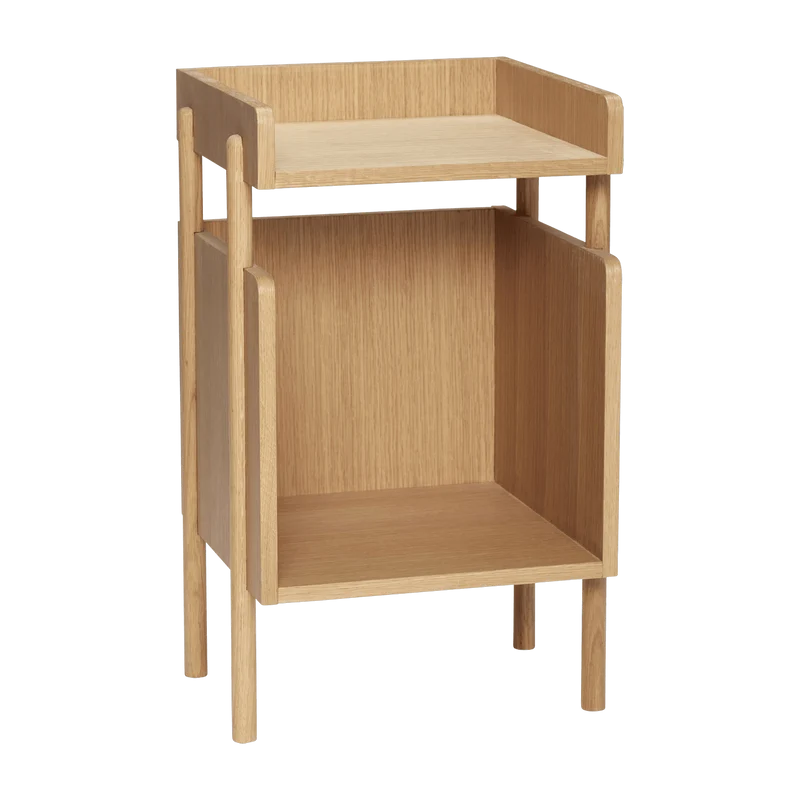 Table de console en chêne naturel avec deux cases de rangement - Hübsch