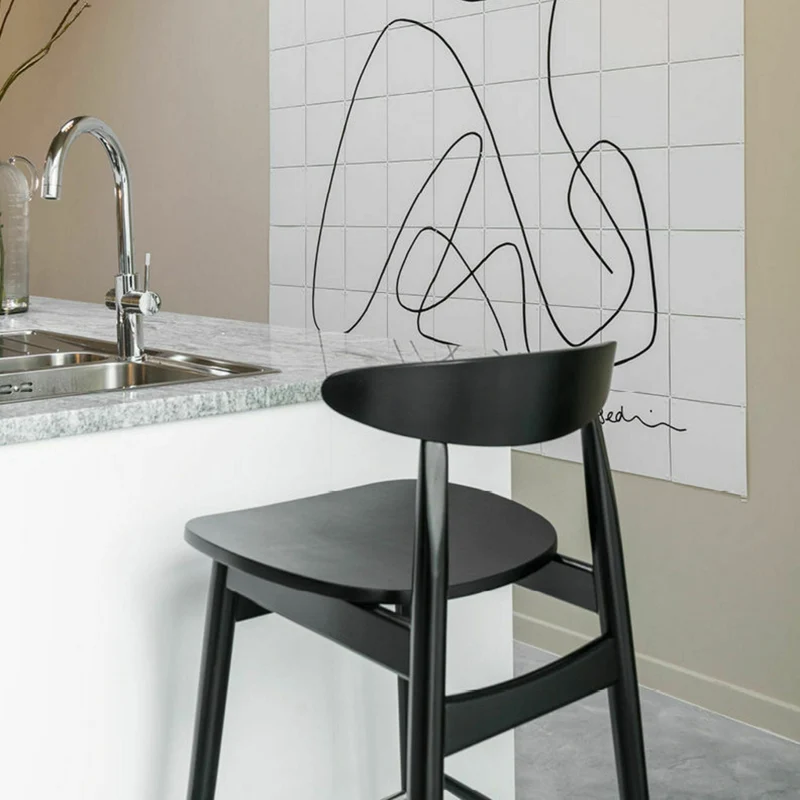 Chaise de bar en hêtre noir 102 cm Teo - Vincent Sheppard