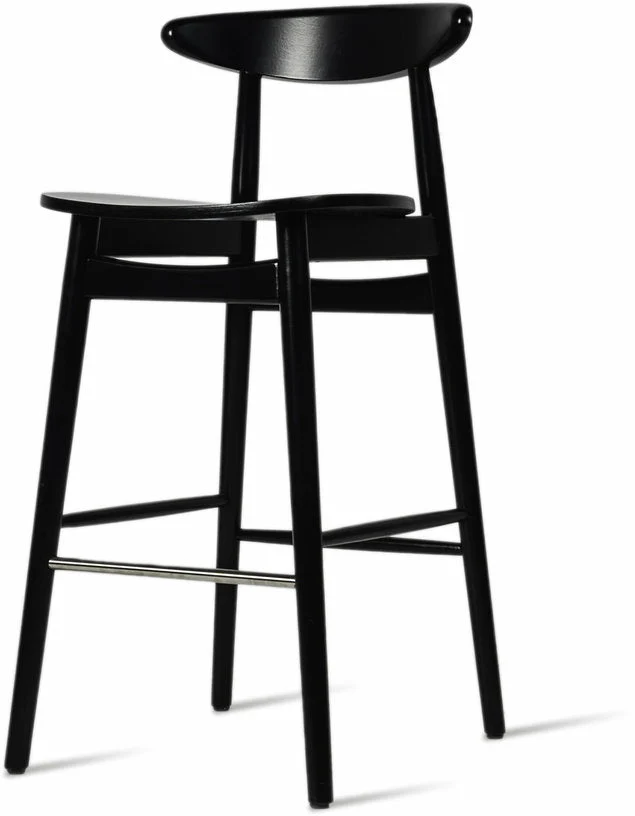 Chaise de bar en hêtre noir 91 cm Teo - Vincent Sheppard