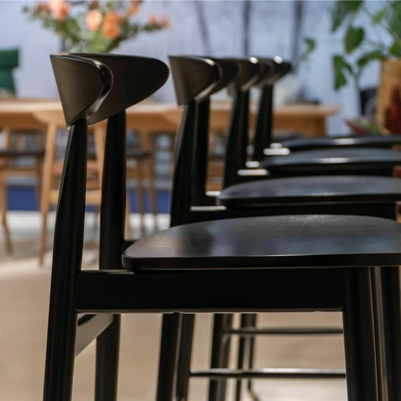 Chaise de bar en hêtre noir 91 cm Teo - Vincent Sheppard