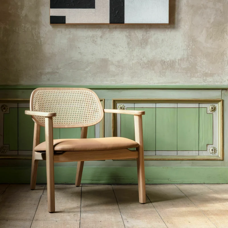 Fauteuil en chêne naturel et cannage Titus - Vincent Sheppard