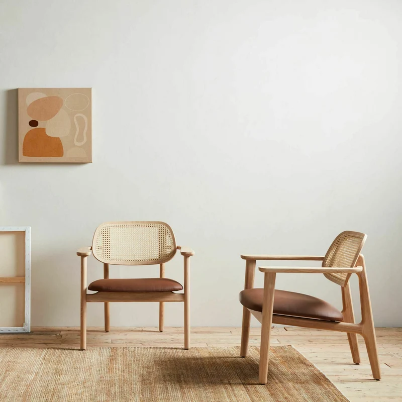 Fauteuil en chêne naturel et cannage Titus - Vincent Sheppard