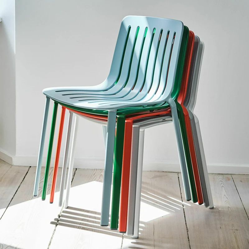 Chaise en aluminium rouge Plato - Magis