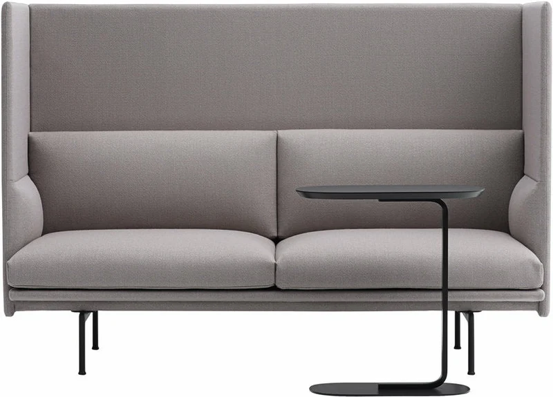 Table d'appoint en acier noir H 73,5 cm Relate - Muuto