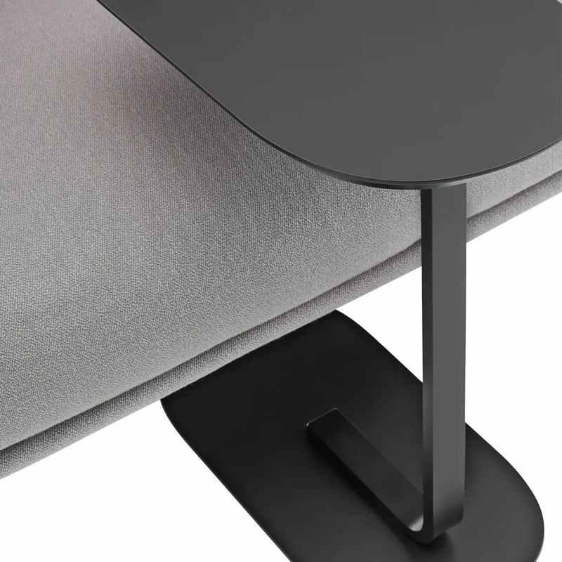 Table d'appoint en acier noir H 73,5 cm Relate - Muuto