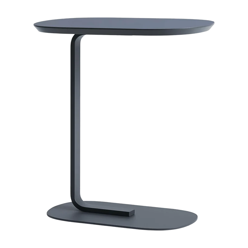 Table d'appoint en acier gris bleuté H 73,5 cm Relate - Muuto