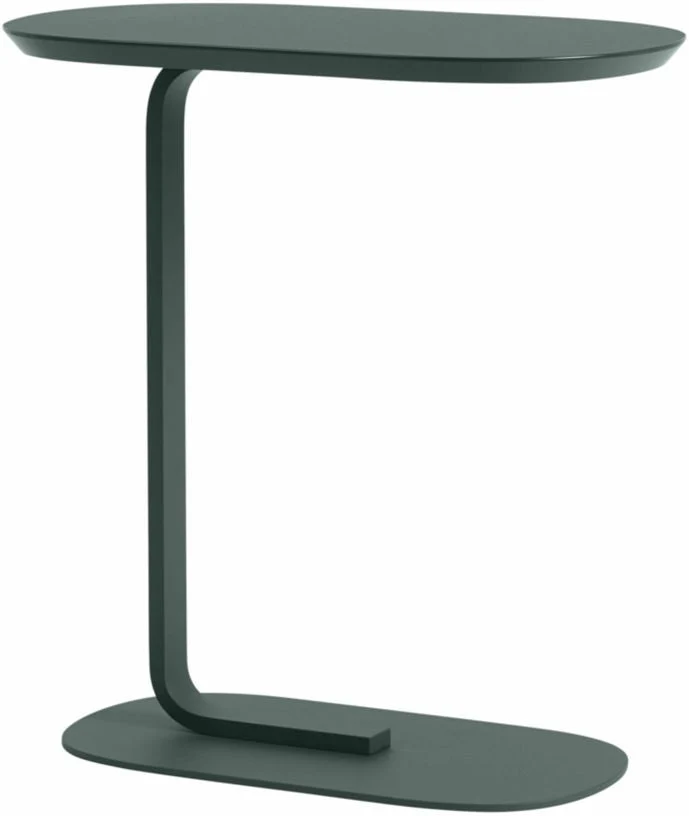 Table d'appoint en acier vert foncé H 73,5 cm Relate - Muuto