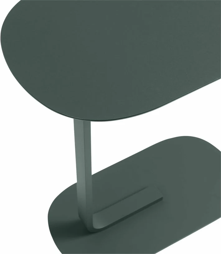 Table d'appoint en acier vert foncé H 73,5 cm Relate - Muuto