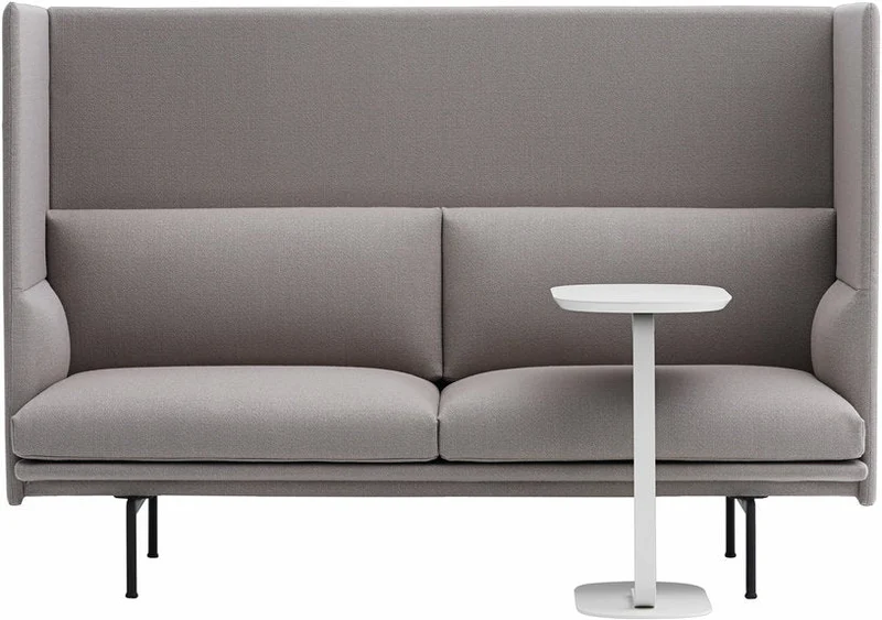 Table d'appoint en acier blanc cassé H 73,5 cm Relate - Muuto