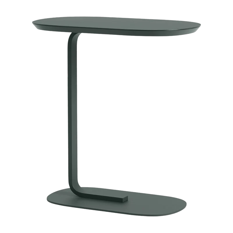 Table d'appoint en acier vert foncé H 60,5 cm Relate - Muuto