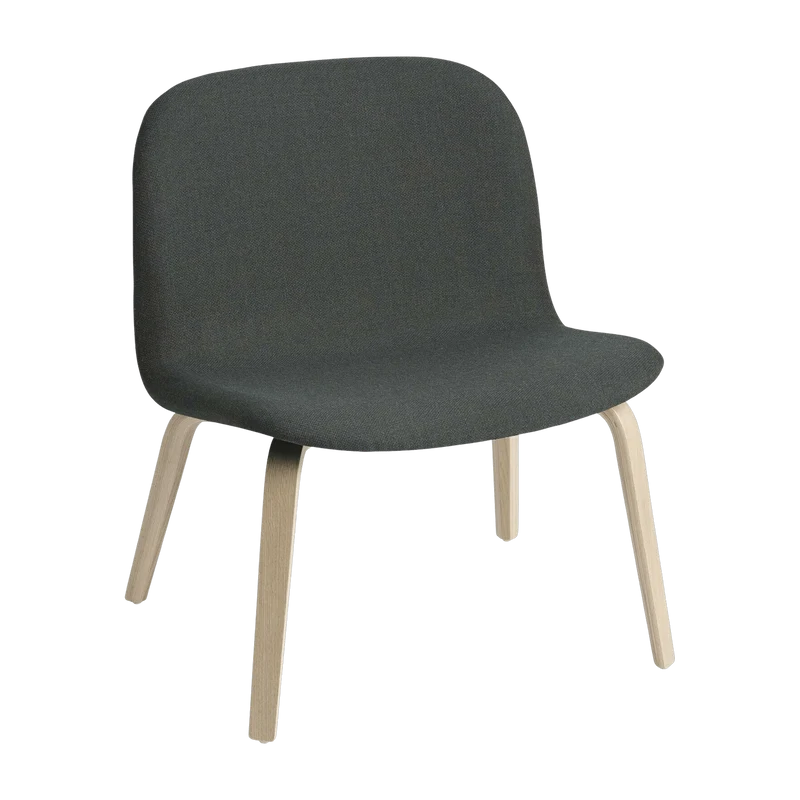 Fauteuil gris et bois laqué Visu - Muuto