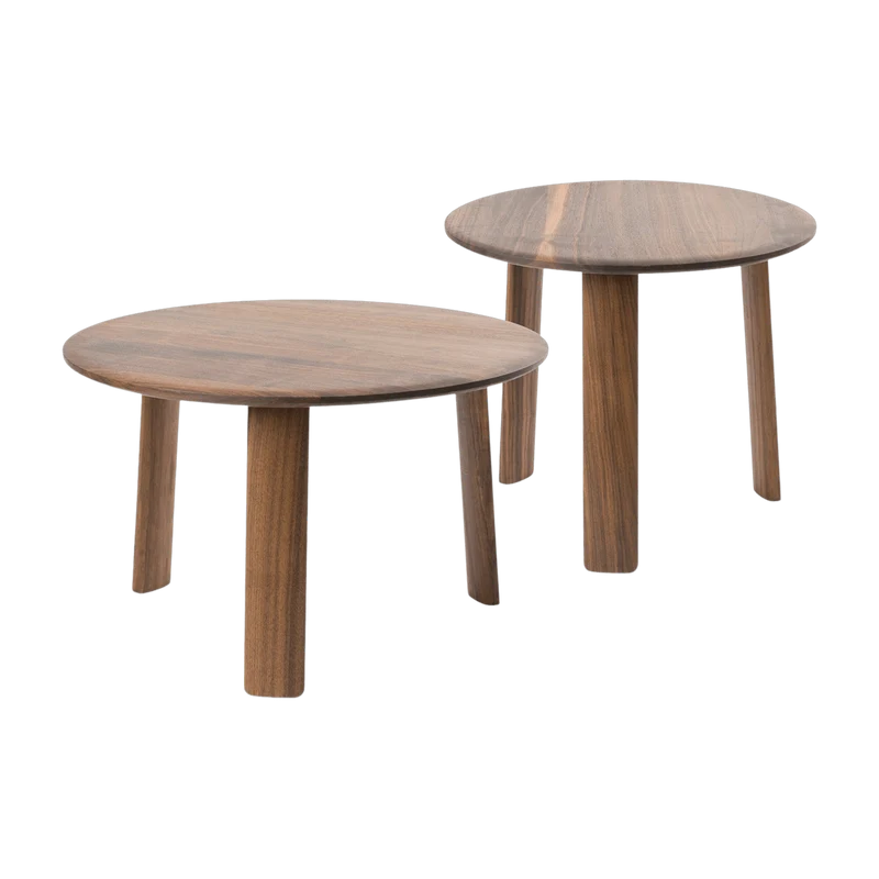 2 tables basses en noyer 50 et 60 cm Alle - Hem