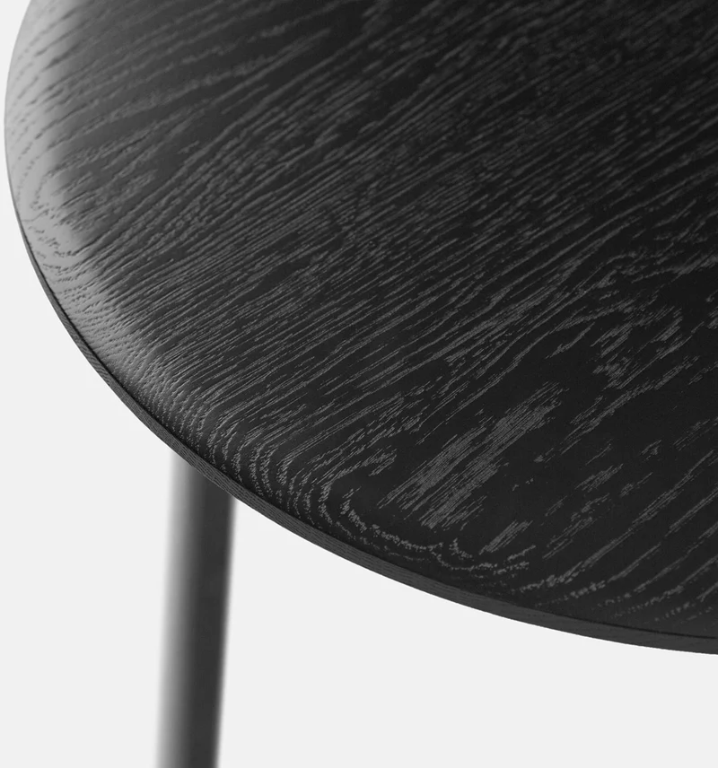 3 tables basses en chêne noir Alle - Hem