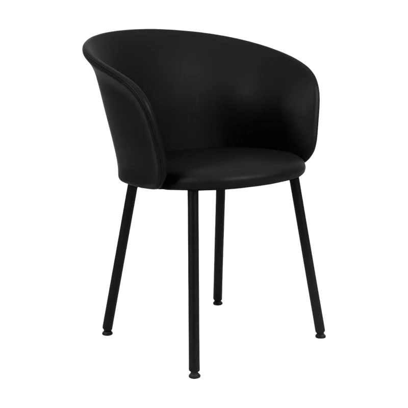 Chaise en cuir noir Kendo - Hem