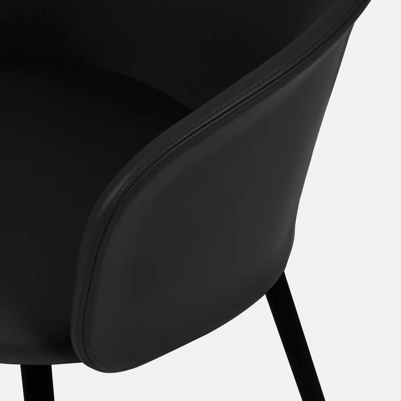 Chaise en cuir noir Kendo - Hem
