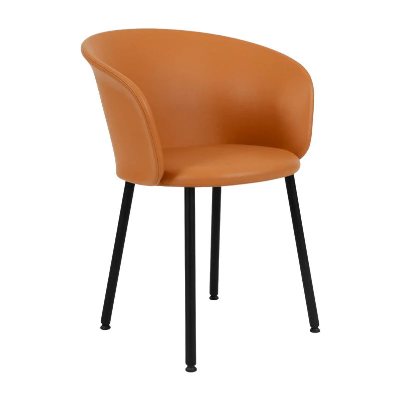 Chaise en cuir marron Kendo - Hem