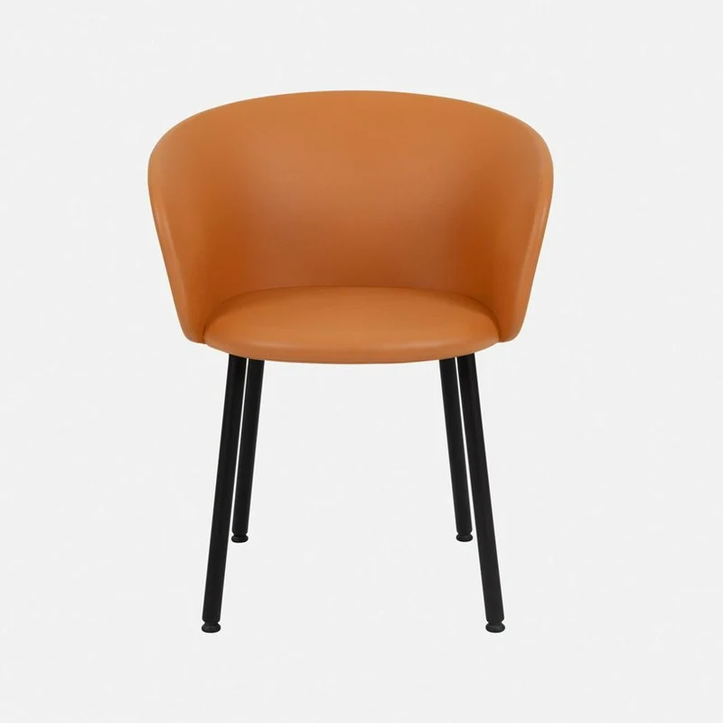 Chaise en cuir marron Kendo - Hem