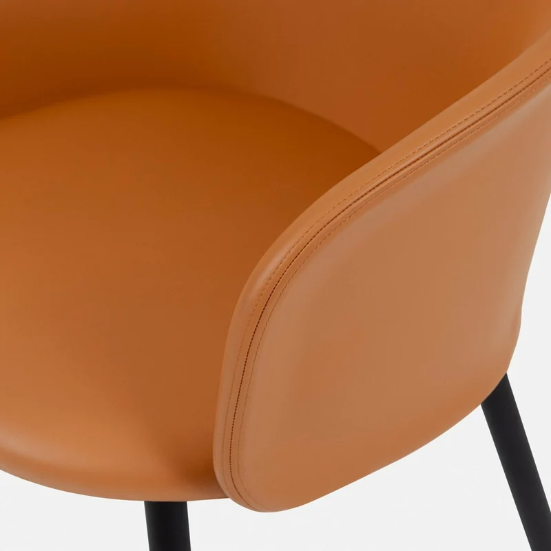 Chaise en cuir marron Kendo - Hem