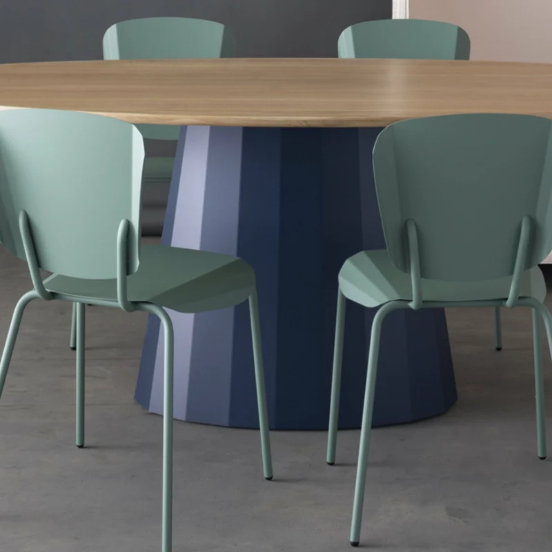 Chaise en acier mat denim Batchair - Matière Grise