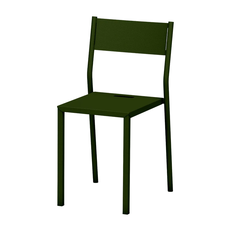 Chaise en acier kaki Take - Matière Grise