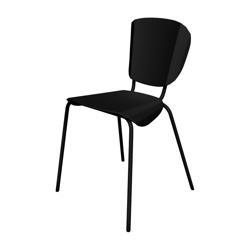 Chaise en acier mat noir Batchair - Matière Grise