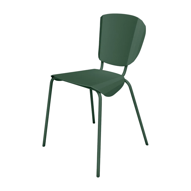 Chaise en acier mat olive Batchair - Matière Grise