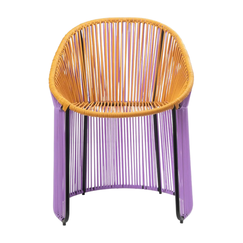 Chaise en acier lila et jaune Cartagenas - Ames