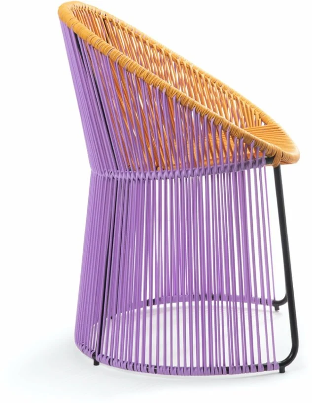 Chaise en acier lila et jaune Cartagenas - Ames