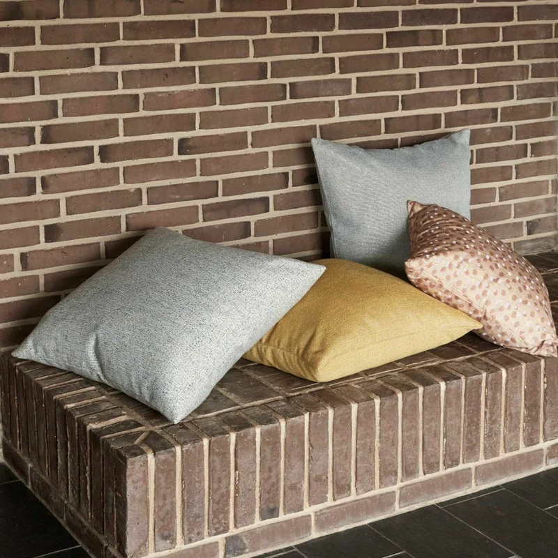 Coussin avec rembourrage 60 x 60 cm jaune - Hübsch