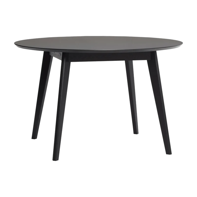 Table à manger ronde 120 cm en bois noir - Hübsch