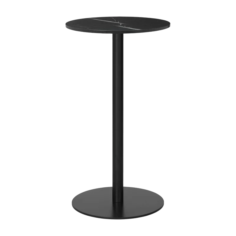 Table de bar ronde en marbre noir 60 cm Gubi 1.0 - Gubi