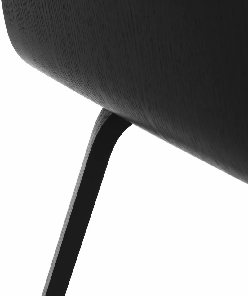 Chaise en chêne noire Just noir/noir - Normann Copenhagen
