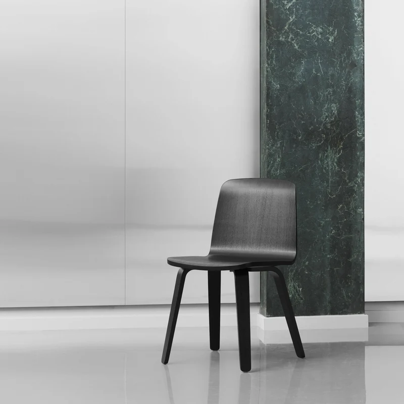 Chaise en chêne noire Just noir/noir - Normann Copenhagen