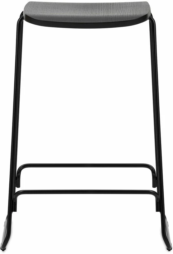 Tabouret de bar 65 cm en chêne noir et acier Just noir/noir - Normann Copenhagen