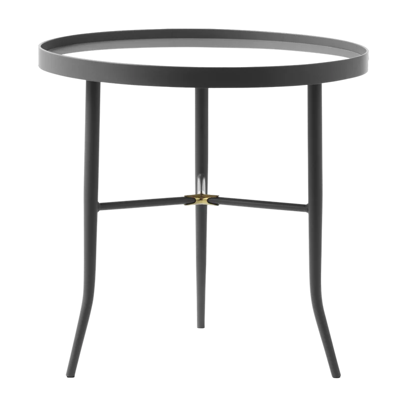 Table d'appoint grise en verre et acier Lug Grey - Normann Copenhagen