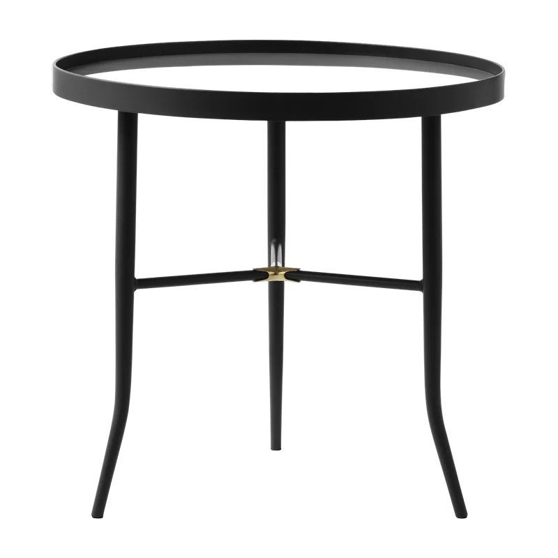 Table d'appoint noire en verre et acier Lug noir - Normann Copenhagen