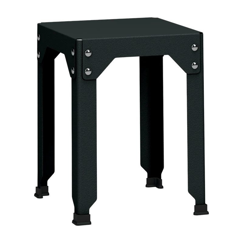 Tabouret en acier galvanisé anthracite 45 cm Hegoa - Matière Grise