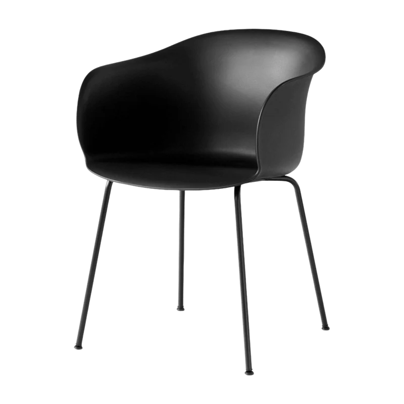Chaise noire piétement noir JH28 Elefy - &tradition