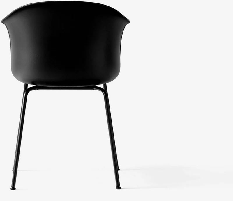 Chaise noire piétement noir JH28 Elefy - &tradition
