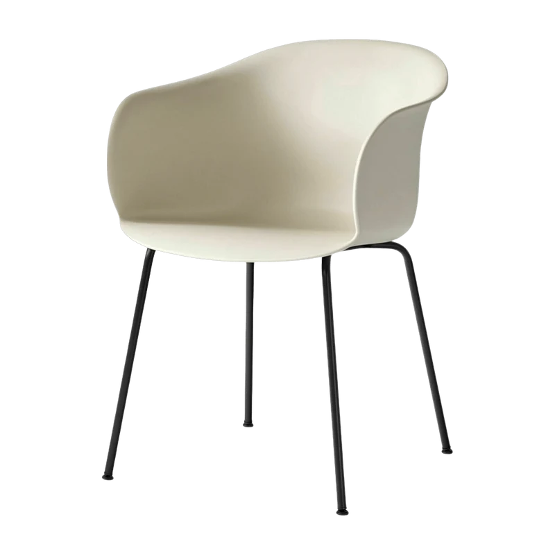 Chaise beige piétement noir JH28 Elefy - &tradition
