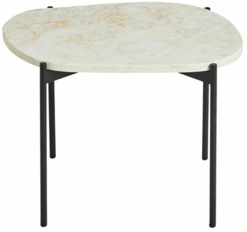 Table d'appoint travertin ivoire 57,2 x 40,5 cm La Terra - Woud