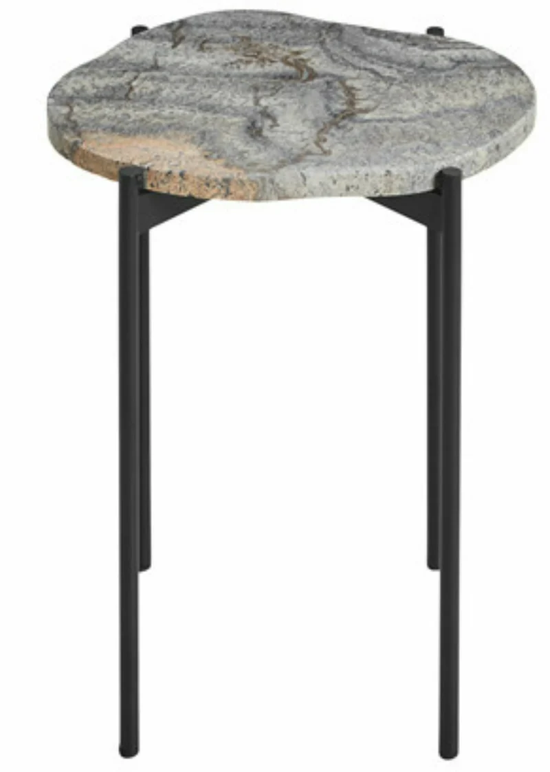 Table d'appoint travertin gris 40,5 x 31,2 cm La Terra - Woud