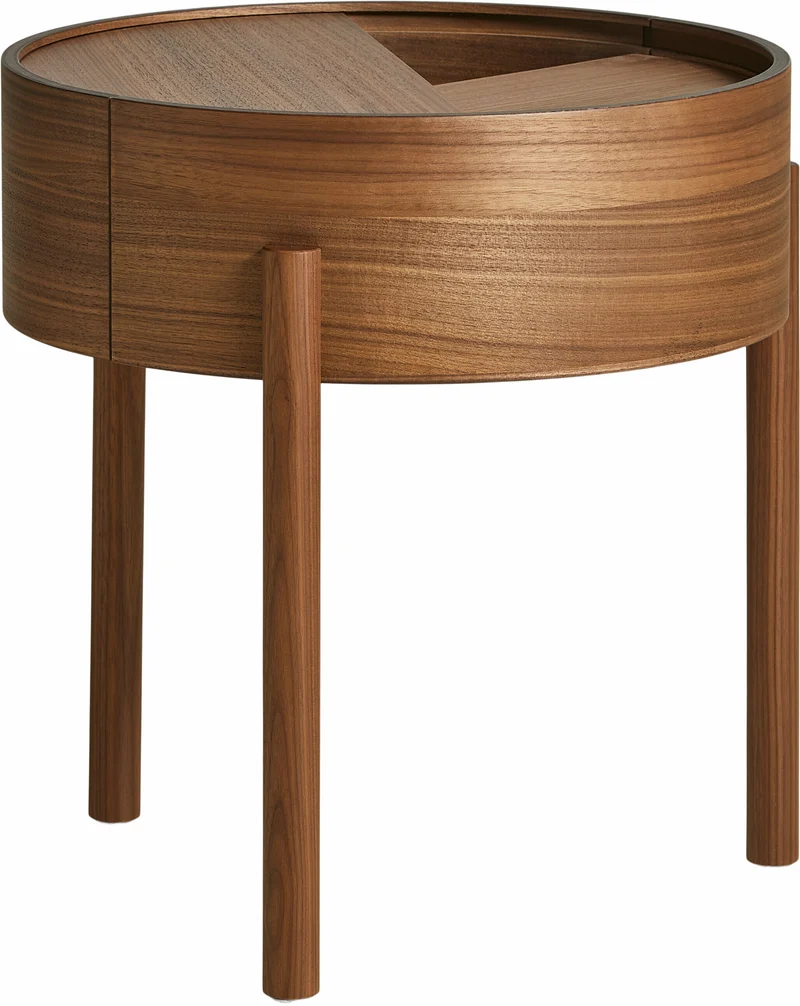 Table d'appoint en bois de noyer 42x45cm Arc - Woud