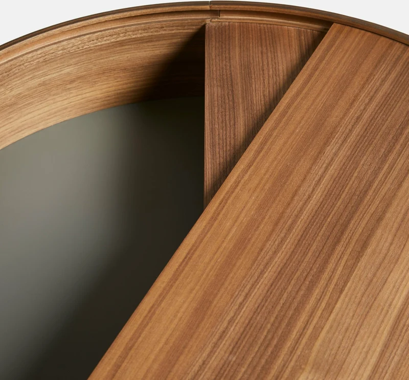 Table basse ronde en bois de noyer 66x38cm Arc - Woud