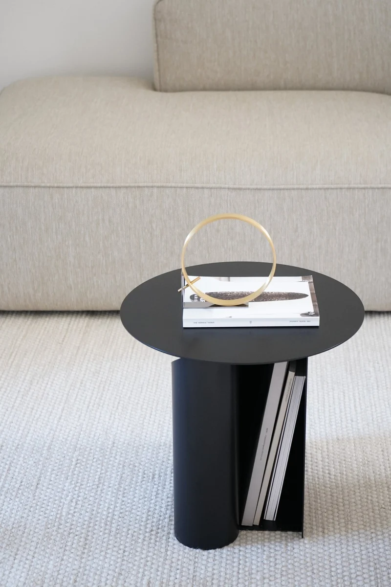 Table d'appoint en métal noir 36x40cm Sentrum - Woud