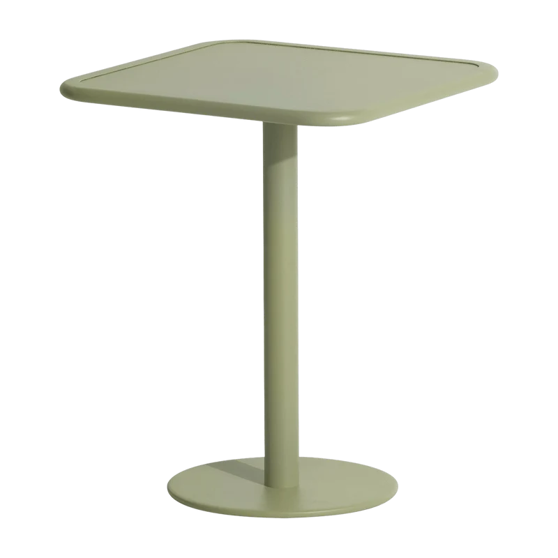 Table de bistrot carrée outdoor vert jade Week end - Petite friture