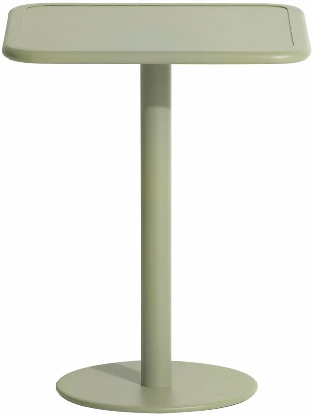 Table de bistrot carrée outdoor vert jade Week end - Petite friture